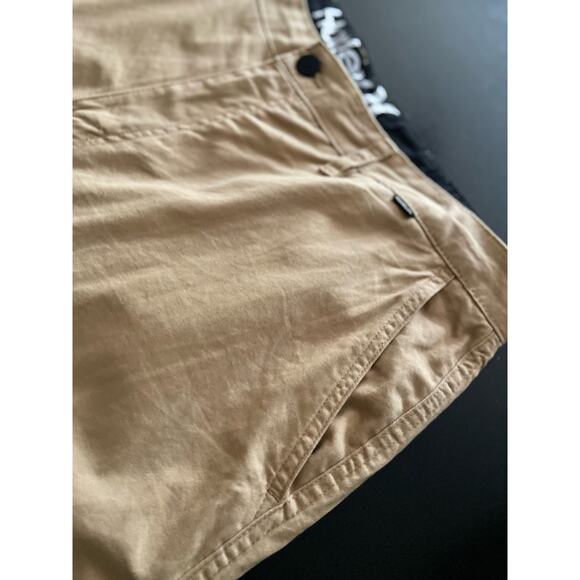 HURLEY Tan Lightweight Cotton Flat Front Shorts sz 38 - Picture 2 of 13